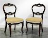 * A Pair of Victorian Side Chairs Height 34 inches.
