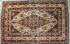 An Isfahan Wool Rug 6 feet 8 1/4 inches x 4 feet 5 inches.