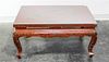 * A Chinese Style Lacquered Low Table Height 16 1/2 x width 32 1/4 x depth 20 3/4 inches.