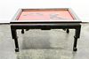 * A Chinese Style Tromp L'oeil Painted Low Table Height 21 1/4 x width 41 x depth 29 1/2 inches.