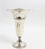 * An American Silver Trumpet Vase