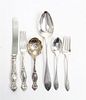 * A Partial American Silver Flatware Service, Towle Length of first 7 3/4 inches.