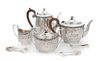An English Silver-Plate Four Piece Tea and Coffee Service