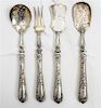 * A Group of Four French Silver Serving Items, Louis Ravinet & Charles Denfert, comprising a bonbon spoon, pickle fork, sugar