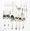 A Collection of American Silver Flatware Articles, Various Makers, comprising a set of eight mother-of-pearl handled butter s
