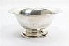 An American Silver Footed Bowl, , having a flared rim and raised on a circular foot.