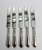 A Set of Twelve American Silver Dinner Knives, Concord Silver Co., Concord, NH, Troubadour pattern.