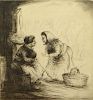 Joseph Webb British (1908-1962) Etching "Daily News" Signed in Pencil Webb
