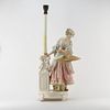 19th Century Royal Dux Polychrome Ceramic Art Deco Figural Lamp.