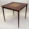 Mid 20th C Louis XVI Style Inlaid Game Table aka Tric-Trac Table.