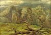 Luis Amendolla, American/Mexican  (1939-2000) Oil on canvas "Mountain Landscape"