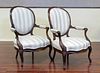 Pair of French Louis Philippe (1830-1848) Carved Beech Wood Fauteuils.