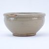 Antique Southeast Asian Beige Ceramic Bowl. Signed.