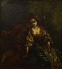 Antique Continental Oil Painting on Canvas "Romantic Couple" Unsigned.