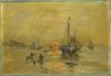 Antique German School Oil on Artist Board "Untitled" Signed K. Goetz