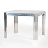 Italian Aluminum and Glass Table
