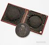 1812 Silver Captain Isaac Hull "U.S.S. Constitution vs. HMS Guerriere" Medal Presented by Congress to Lieutenant George C. Re