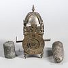 Miniature Brass Time and Alarm Lantern Clock