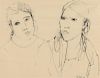 Untitled (Portrait of Two Women) by Louis Ribak