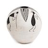 A Lucy Martin Lewis (Acoma, 1898-1992), Black and White Seed Jar Height 4 1/2 inches