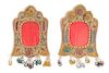 A Pair of Iroquois Beaded Frames Height 11 x 7 3/4 inches