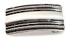 A Navajo Silver Tooled Belt Buckle, Dan Oliver Height 1 3/8 x 2 5/8 inches.