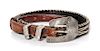 A Southwestern Silver and Horsehair Belt Length 29 inches.