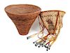 An Apache Burden Basket Height of larger 11 x diameter 14 inches.