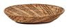 An Apache Oval Basketry Bowl Height 3 1/4 x length 14 3/4 x width 11 1/2 inches.