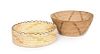 Two Tohono O'odham Basketry Bowls Height of larger 3 1/2 x 8 3/4 inches.