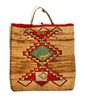 A Plateau Pictorial Corn Husk Bag Length 10 x width 11 inches.