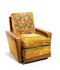 Thomas C. Molesworth (1890-1977), Upholstered Arm Chair Height 33 1/2 x length 31 x depth 32 inches.