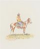 Olaf Wieghorst, (Danish/American, 1899-1988), Indian in Hat on Horseback