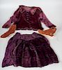 Navajo Velvet Blouse and Skirt with Moccasins