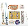 Northern Plains Beaded Hide Purses and Ties
