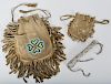 Northern Plains Hide Bags and Beaded Awl Case, From the Collection of Roger Mussatti, Michigan