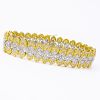 Approx. 3.75 Carat Round Brilliant Cut Diamond and 18 Karat Yellow and White Gold Link Bracelet.