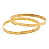 18k Yellow gold set of two bangles.
