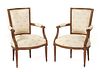 Pair of French open armchairs, early 19th c