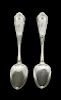 2 Vanderslice coin silver spoons, gargoyle pattern