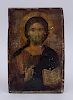 RUSSIAN PAINTED WOOD ICON