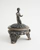 NORTH ITALIAN LATE RENAISSANCE BRONZE INKWELL AND COVER