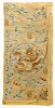 Antique Chinese Imperial Yellow Silk Dragon Panel