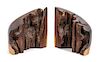 Don S. Shoemaker, (American/Mexican, 1920-1990), a pair of Cocobolo wood bookends