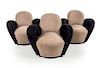 Attributed to Vladimir Kagan (American, 1927-2016), DIRECTIONAL, 1970s, a set of three swivel chairs