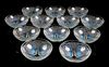 Rene Lalique, (French, 1860-1945), a set of 12 Coquilles bowls, no. 3204