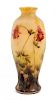 * Daum, EARLY 20TH CENTURY, an enameled cameo glass vase, of ovoid form with floral decoration