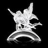 Lalique, a limited edition molded and frosted glass figural group, numbered 20/99