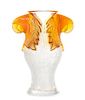 Lalique, a limited edition molded and frosted glass Macaw vase, numbered 91/99