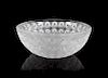 * Lalique, an Anemone pattern molded and frosted glass bowl